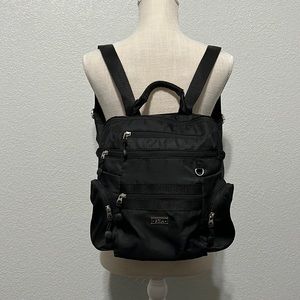 Backpack Bag Adjustable Straps Pockets Black ETA